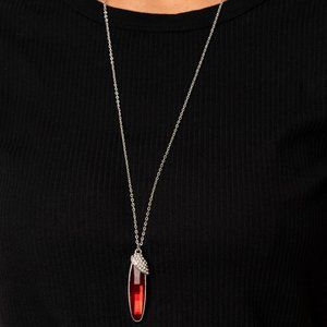 Spontaneous Sparkle Red Necklace
